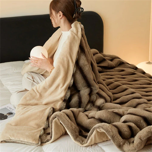 Calista Fur Blanket — Allyours Closet (view 2)