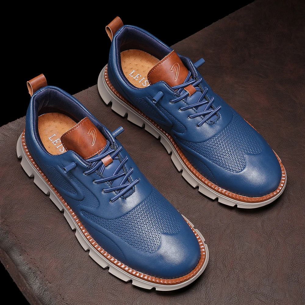 Crest Leather Sneakers — Allyours Closet (view 8)