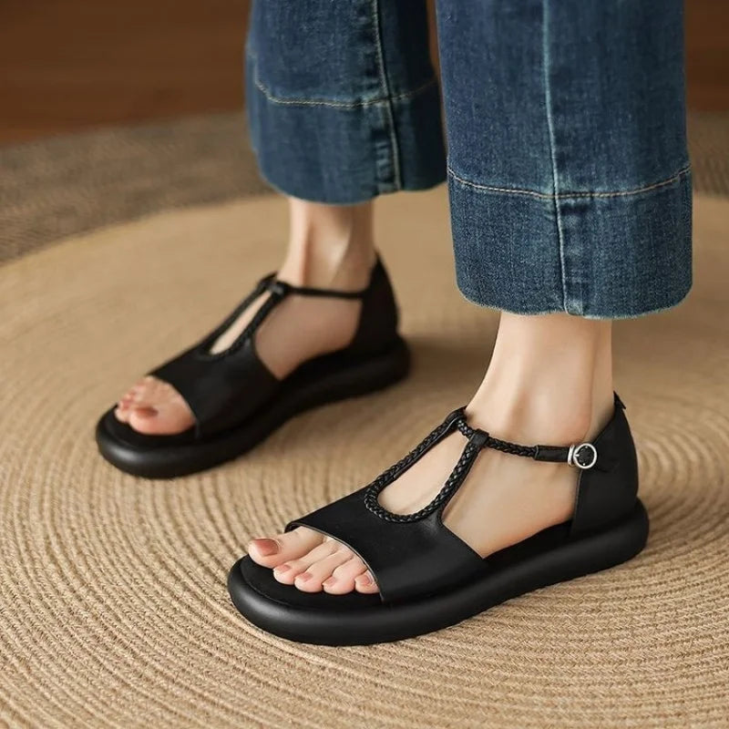 Whitney Leather Sandals — Allyours Closet