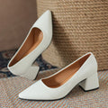 Orlena Leather Heels — Allyours Closet
