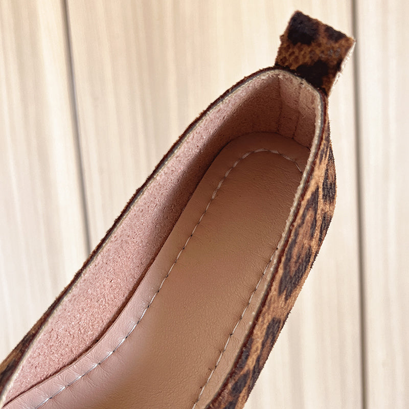 Leopard Vale Leather Flats — Allyours Closet (view 8)