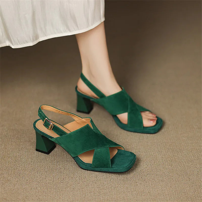 Nora Suede Heels — Allyours Closet (view 5)
