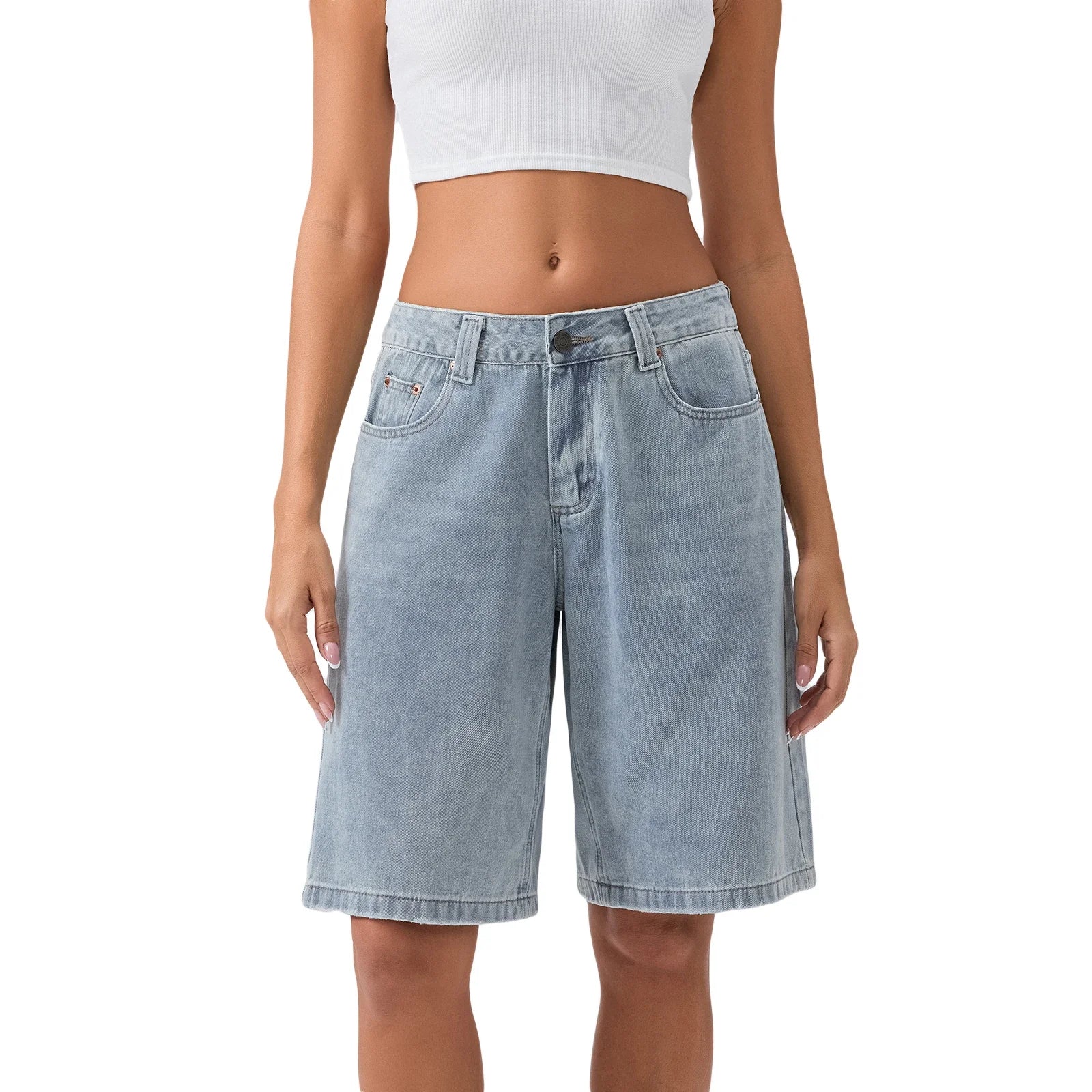 90's Low Rise Jean Shorts — Allyours Closet (view 3)