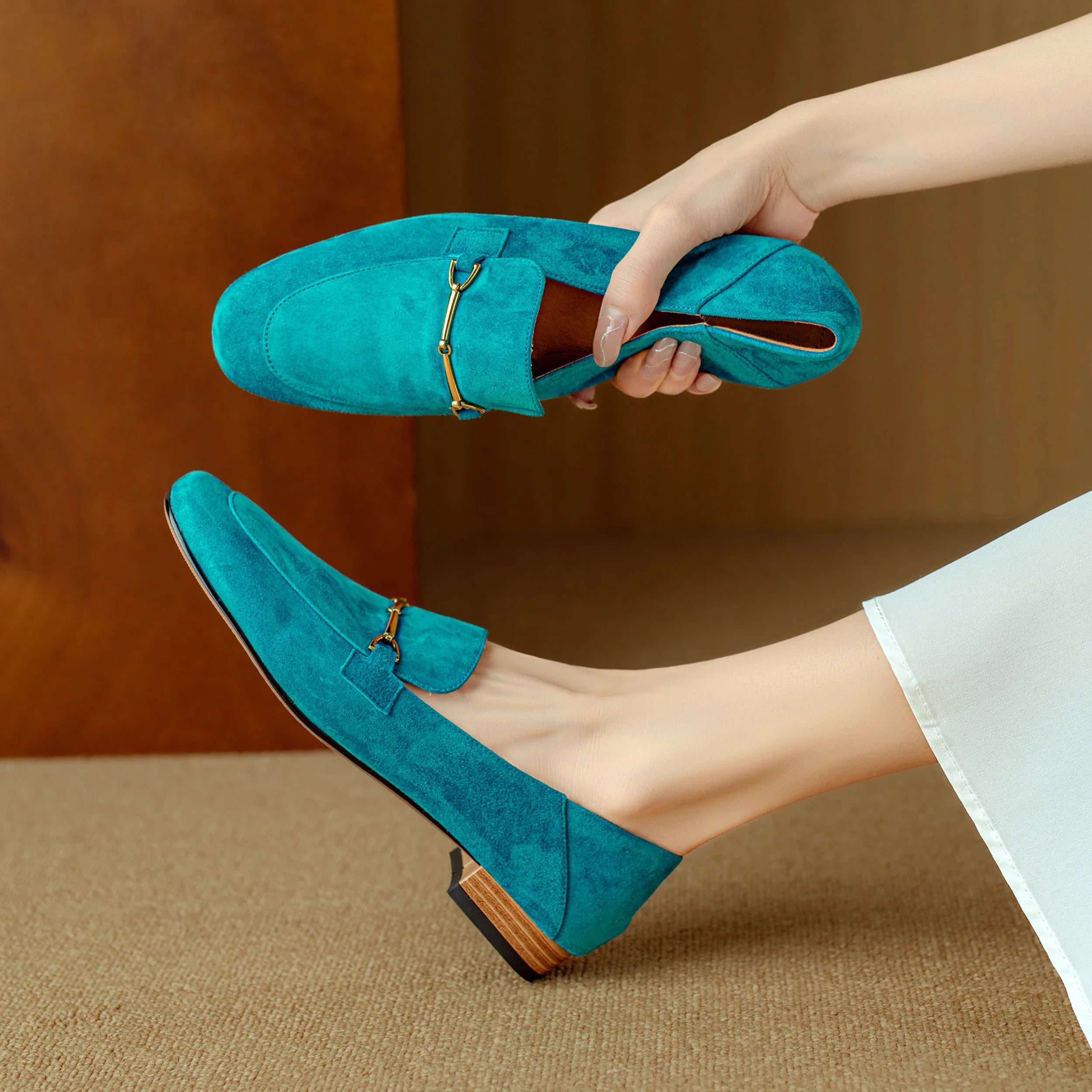 Maristelle Suede Loafers — Allyours Closet (view 2)
