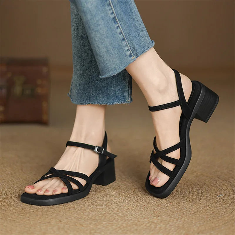 Delainey Leather Sandals — Allyours Closet (view 8)