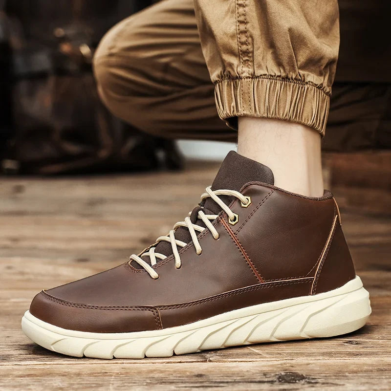 Expedition High-Top Leather Sneakers — Allyours Closet (view 5)