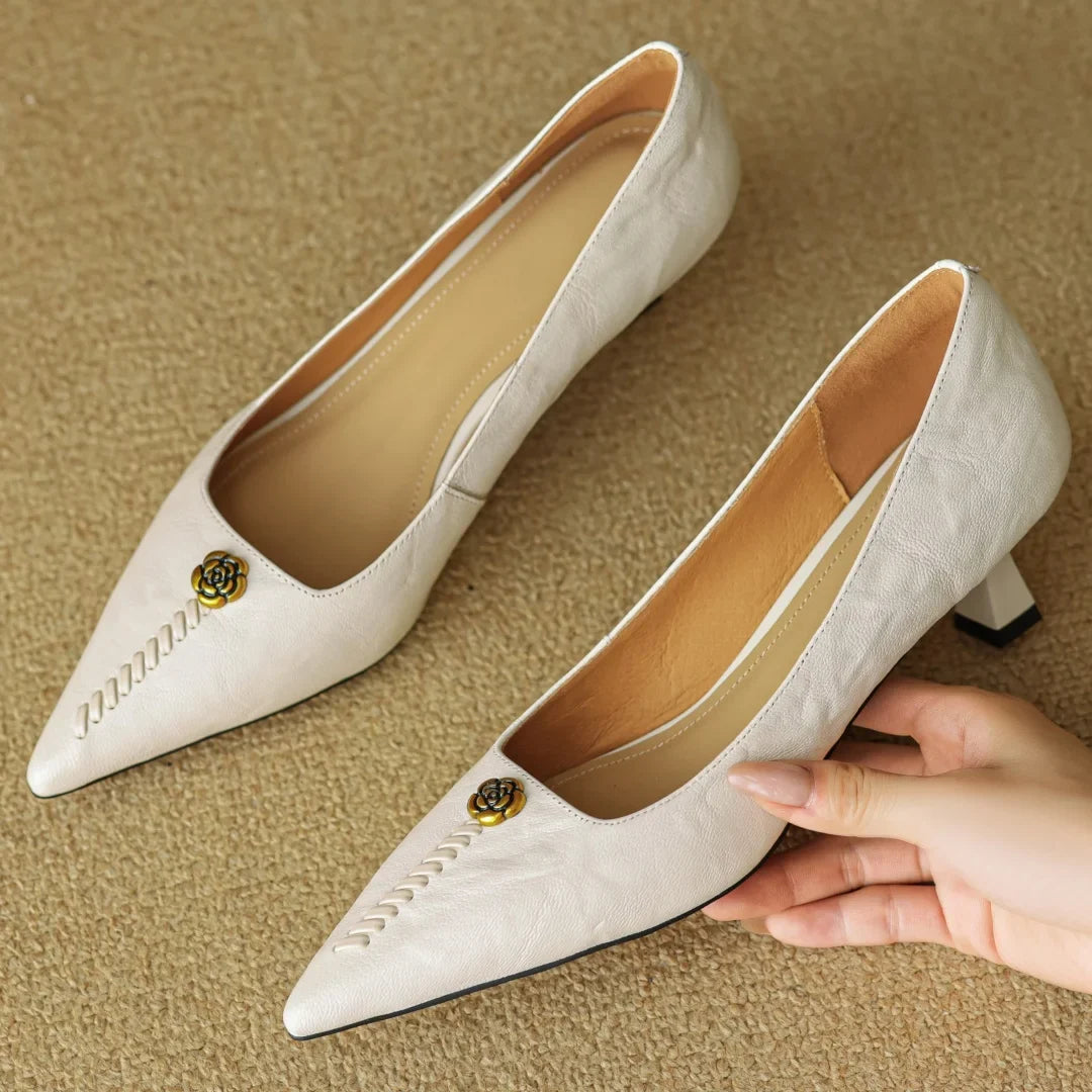 Mary Ann Leather Heels — Allyours Closet (view 8)