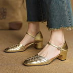 Avora Genuine Leather Heels — Allyours Closet (view 9)