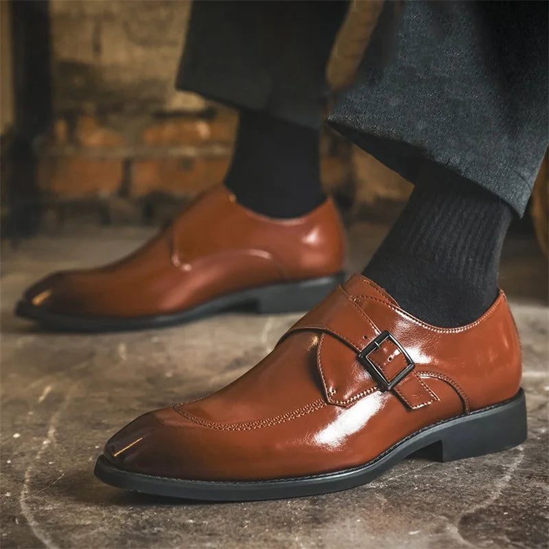 Pierson Leather Monk Strap Loafers — Allyours Closet (view 2)