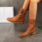 Brandy Leather Boots — Allyours Closet (view 2)