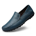 Genuine Leather Men's Everyday Loafers, Breathable Italian Style Slip-On Dress Shoes