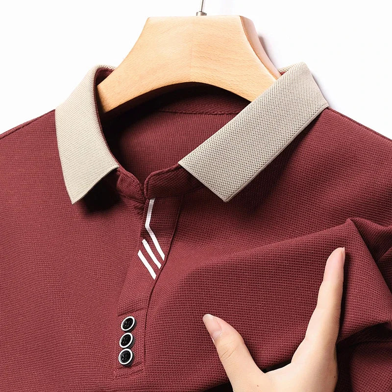 Portofino Long-Sleeve Polo Shirt — Allyours Closet (view 9)