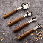 Wood and Steel Measuring Spoon Set — Allyours Closet (view 11)