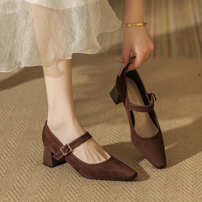 Capri Suede Heels — Allyours Closet (view 9)