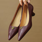 Mary Ann Leather Heels — Allyours Closet