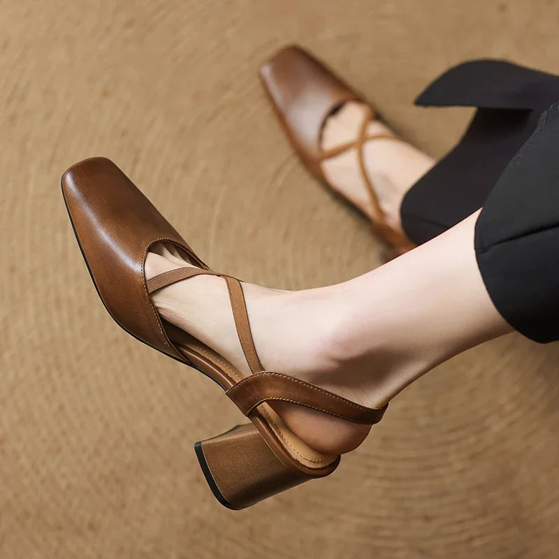 Blaire Leather Heels — Allyours Closet (view 6)