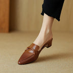 Victoria Leather Mules — Allyours Closet (view 3)