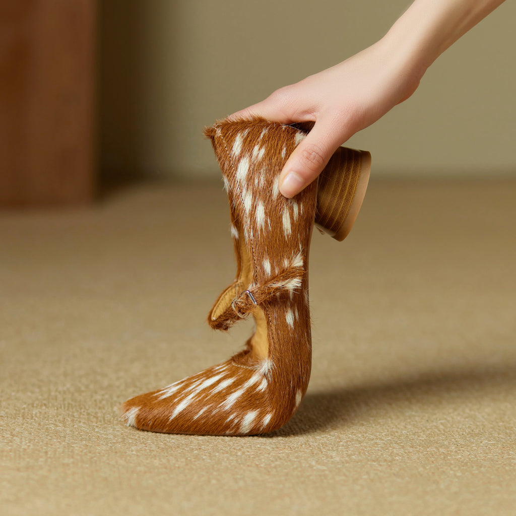 Luna Faux Fur Heels — Allyours Closet (view 6)