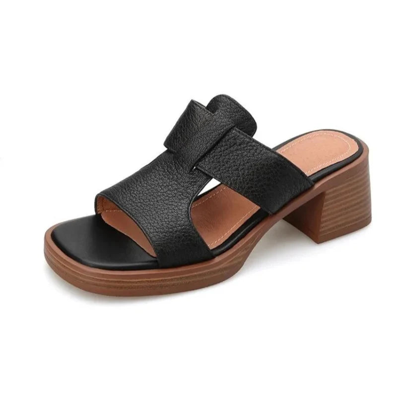 Alessia Leather Sandals — Allyours Closet (view 8)