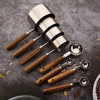 Wood and Steel Measuring Spoon Set — Allyours Closet (view 3)