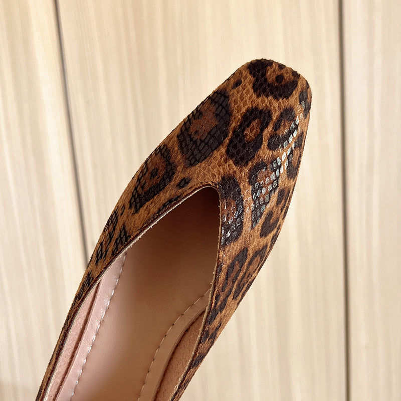 Leopard Vale Leather Flats — Allyours Closet (view 6)