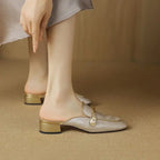 Florence Satin Mules — Allyours Closet (view 7)