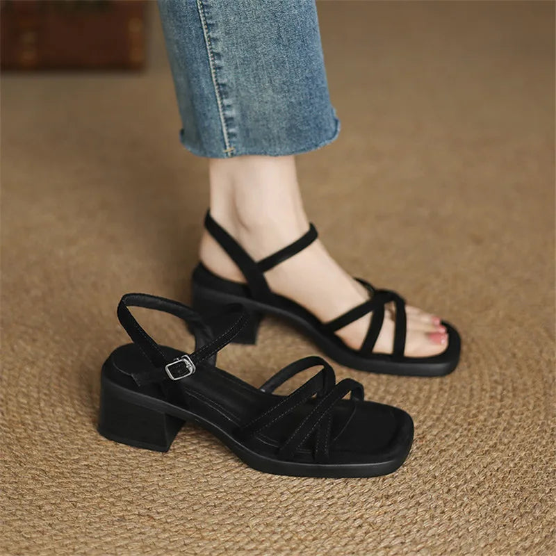 Delainey Leather Sandals — Allyours Closet (view 9)