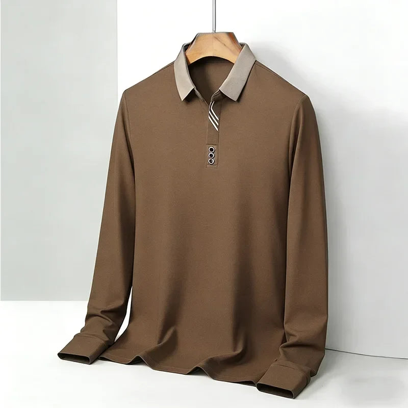 Portofino Long-Sleeve Polo Shirt — Allyours Closet (view 11)