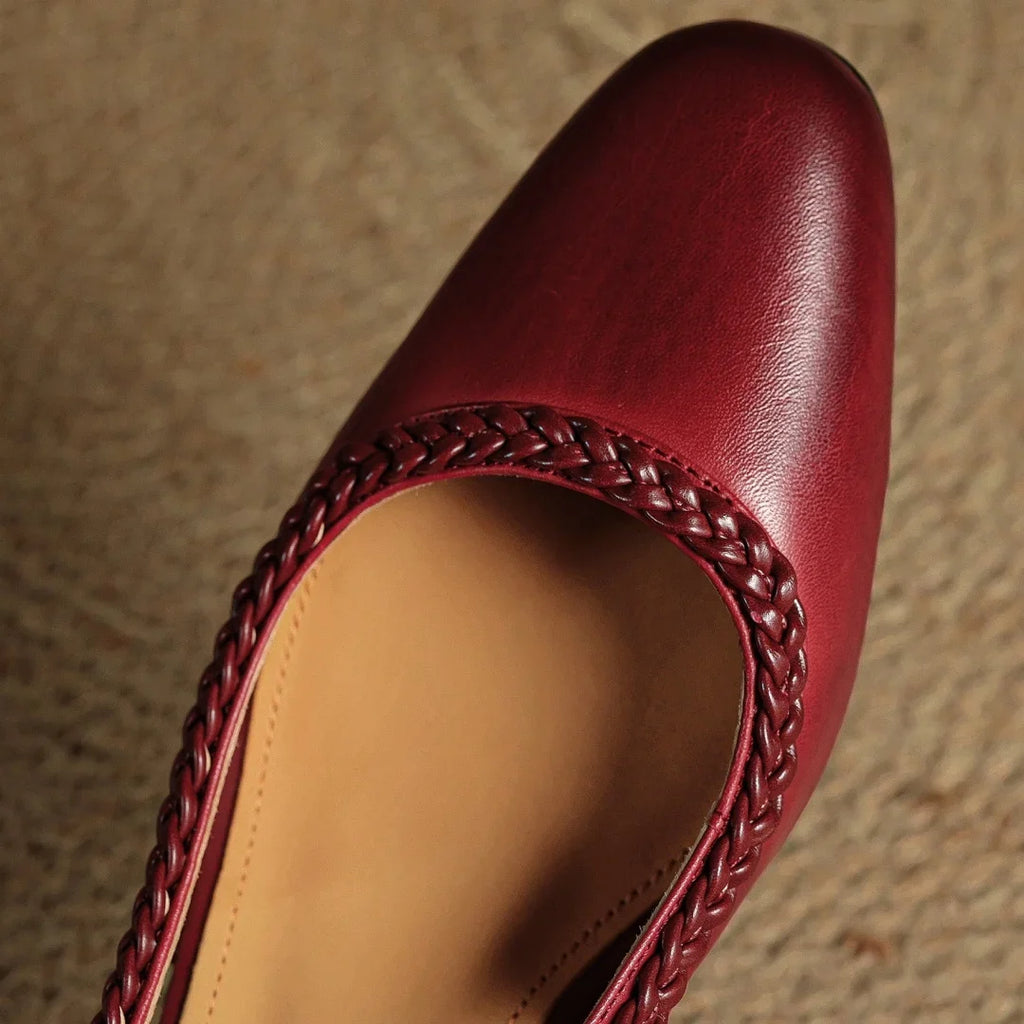 Soravina Leather Heels — Allyours Closet (view 6)