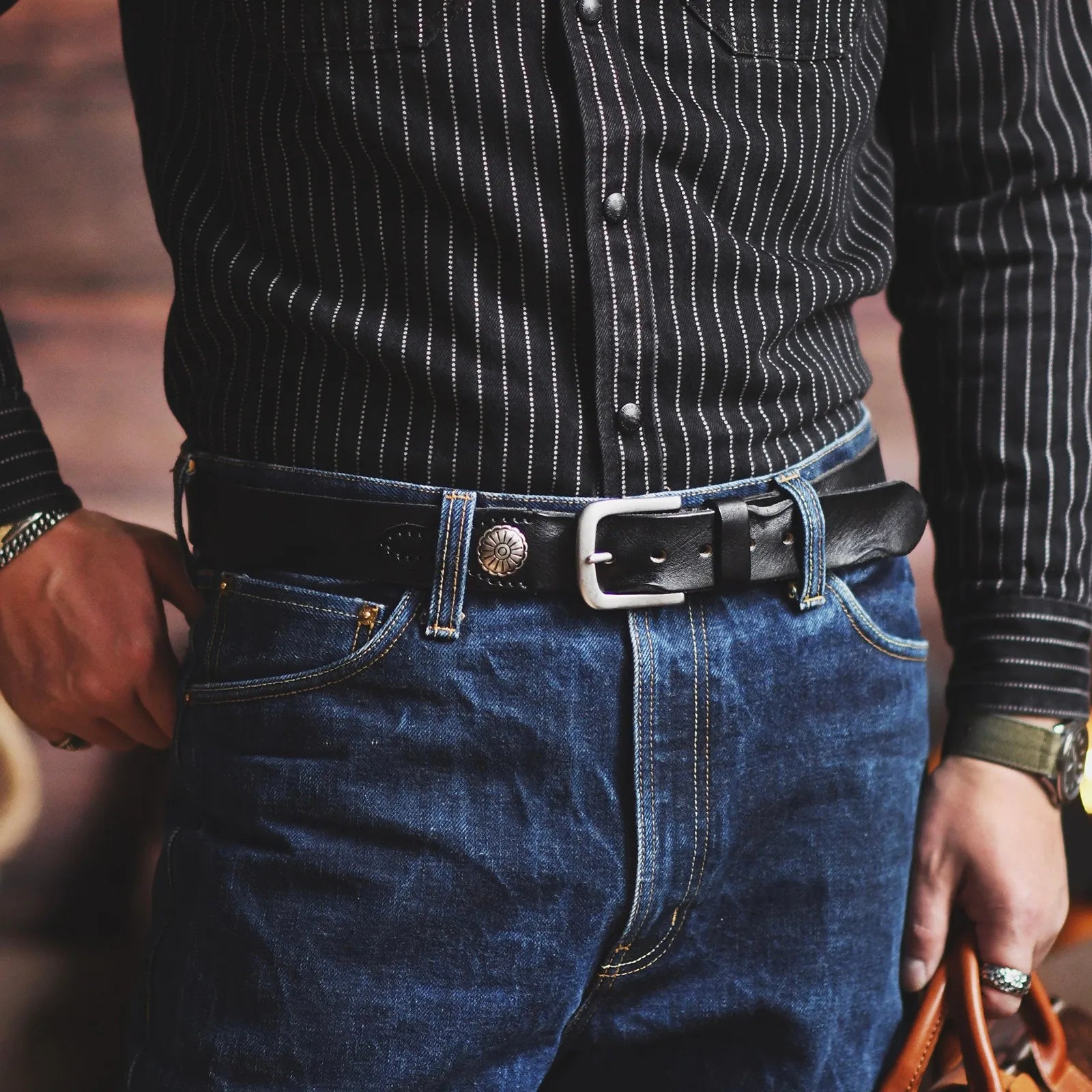 Frontier Cowhide Belt — Allyours Closet (view 8)