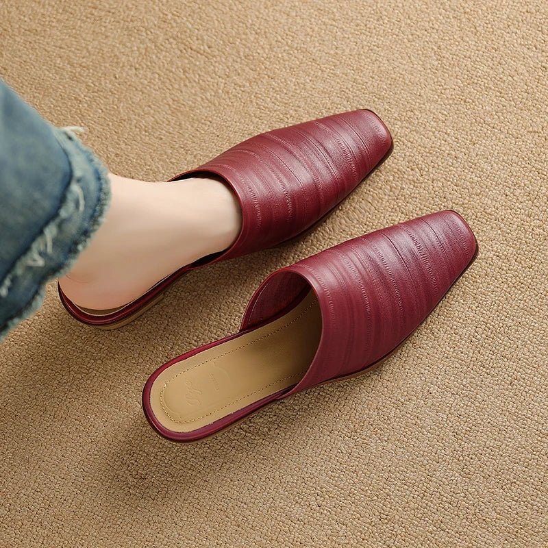 Sorrento Genuine Leather Mules — Allyours Closet (view 4)