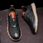 Crest Leather Sneakers — Allyours Closet (view 3)