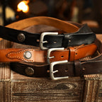 Frontier Cowhide Belt — Allyours Closet