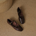 Elora Leather Flats — Allyours Closet (view 8)