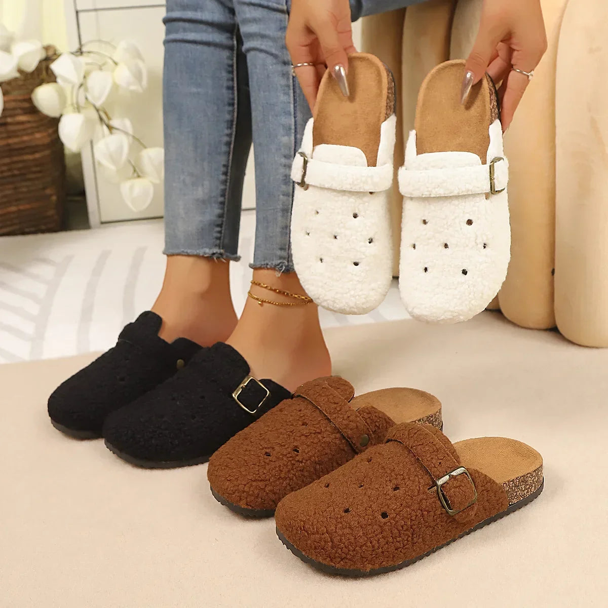 Solace Fleece Clogs — Allyours Closet