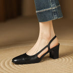 Viviana Leather Heels — Allyours Closet (view 6)