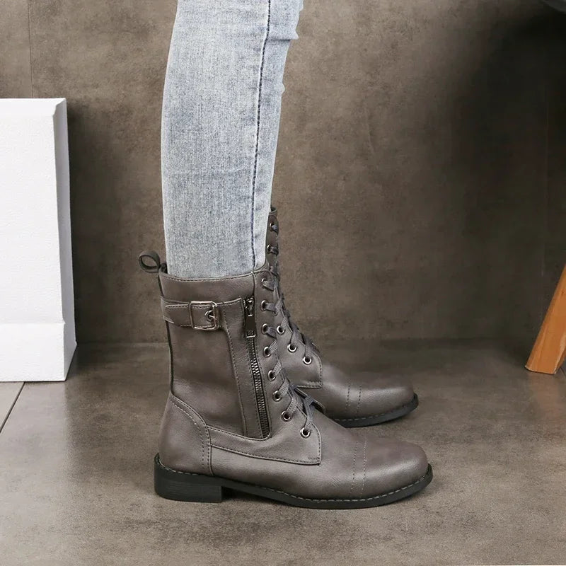 Brandy Leather Boots — Allyours Closet (view 6)