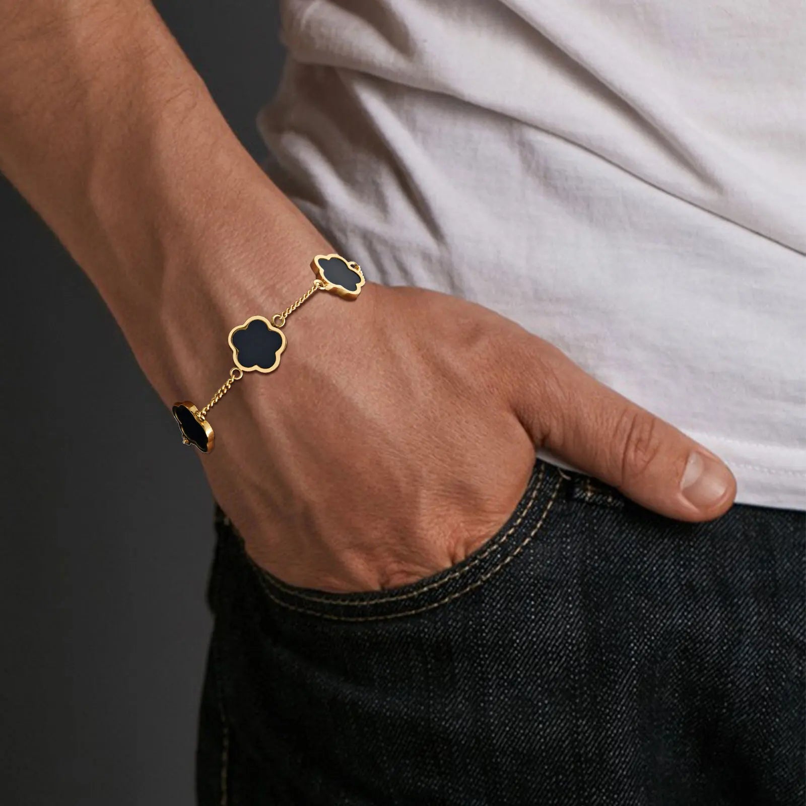 Laurent Steel Bracelet — Allyours Closet