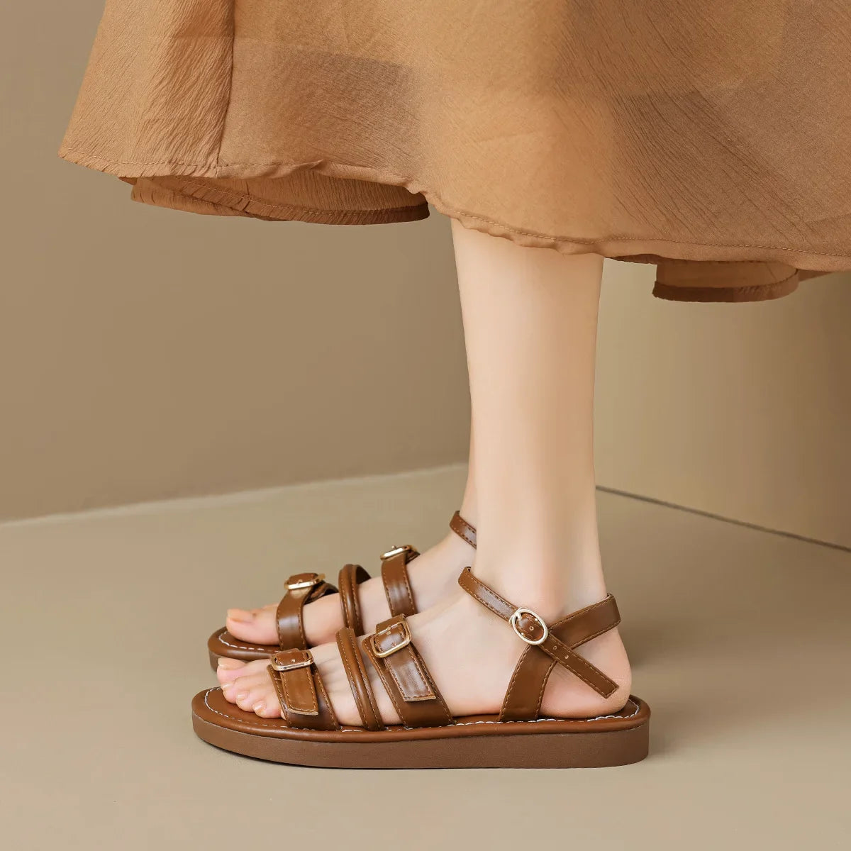 Luretta Leather Sandals — Allyours Closet (view 2)
