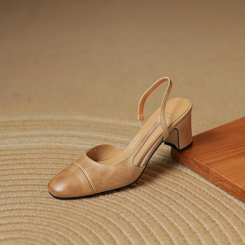 Viviana Leather Heels — Allyours Closet (view 5)