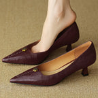 Mary Ann Leather Heels — Allyours Closet (view 2)