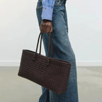 Daria Woven Leather Handbag — Allyours Closet (view 5)