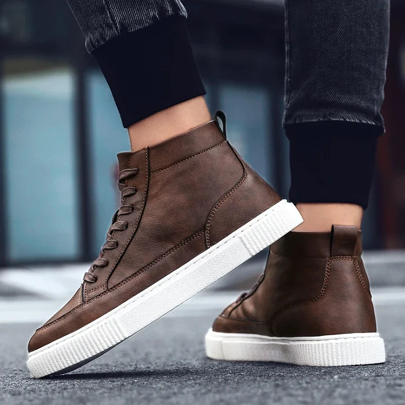 Oliver High Top Leather Sneakers — Allyours Closet (view 3)