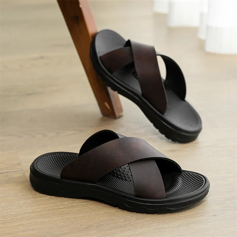 Viento Leather Sandals — Allyours Closet (view 3)