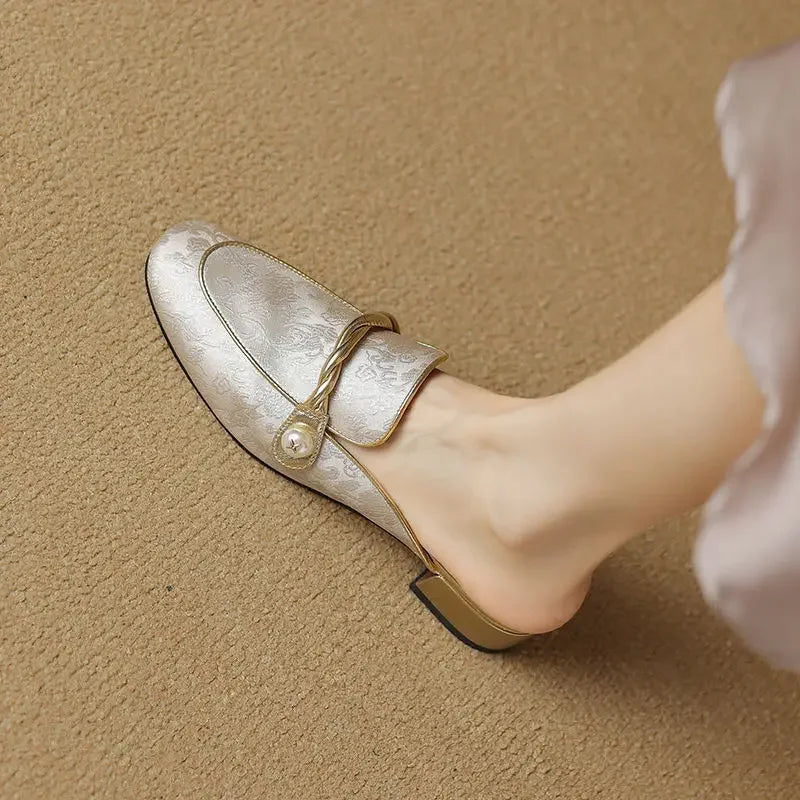 Florence Satin Mules — Allyours Closet (view 5)