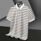 Broughton Striped Cotton Polo — Allyours Closet (view 5)