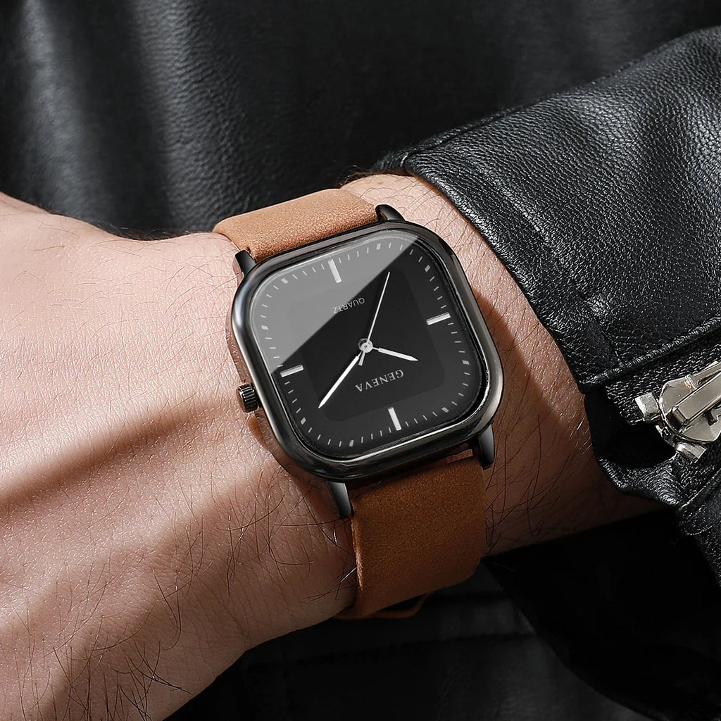 Geneva Square Dial Watch — Allyours Closet