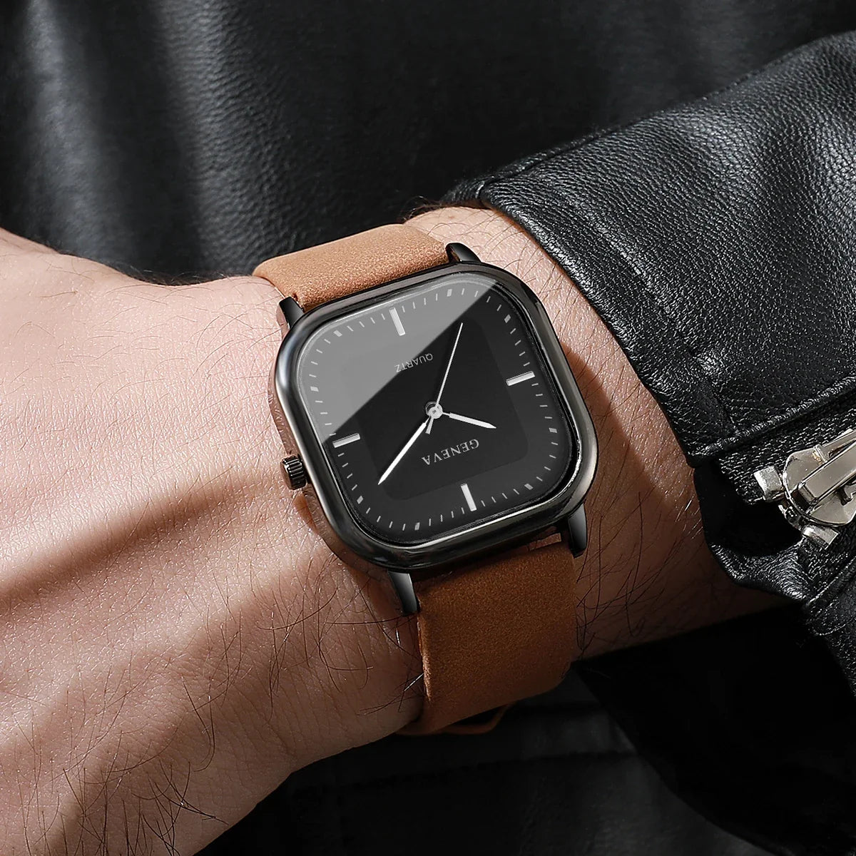 Geneva Square Dial Watch — Allyours Closet