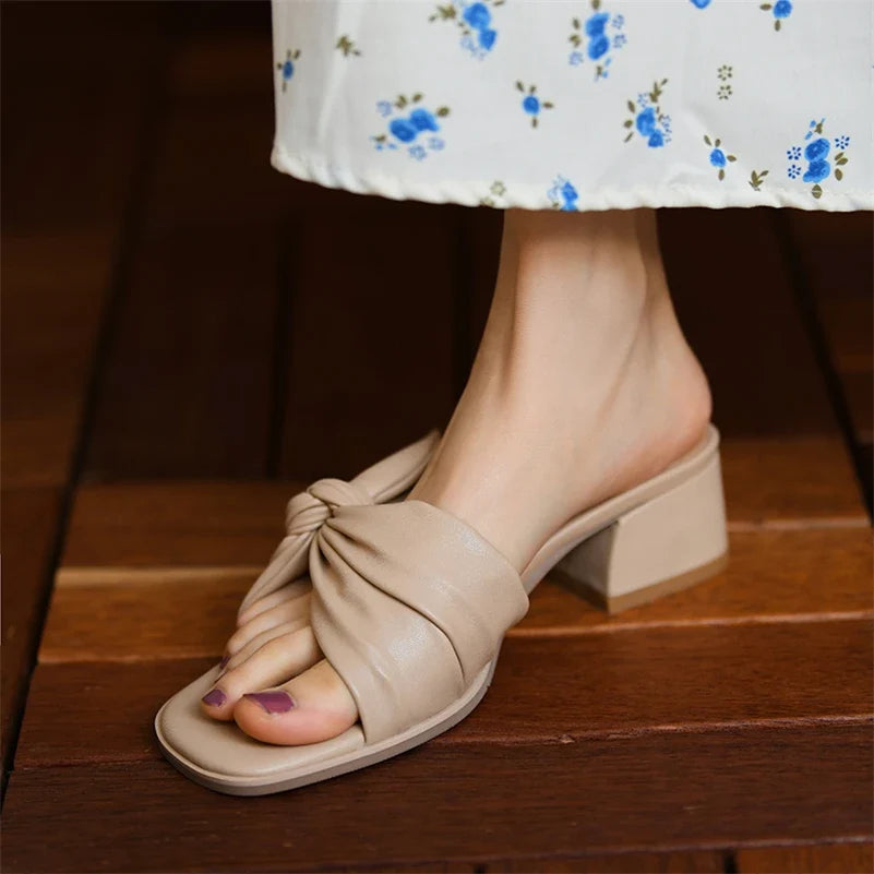 Isabella Leather Sandals — Allyours Closet (view 7)