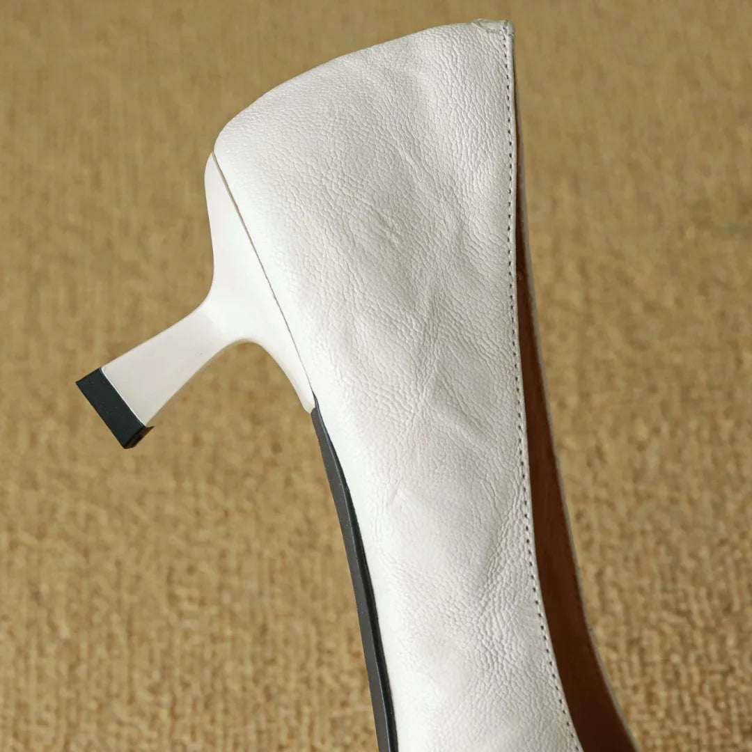 Mary Ann Leather Heels — Allyours Closet (view 10)